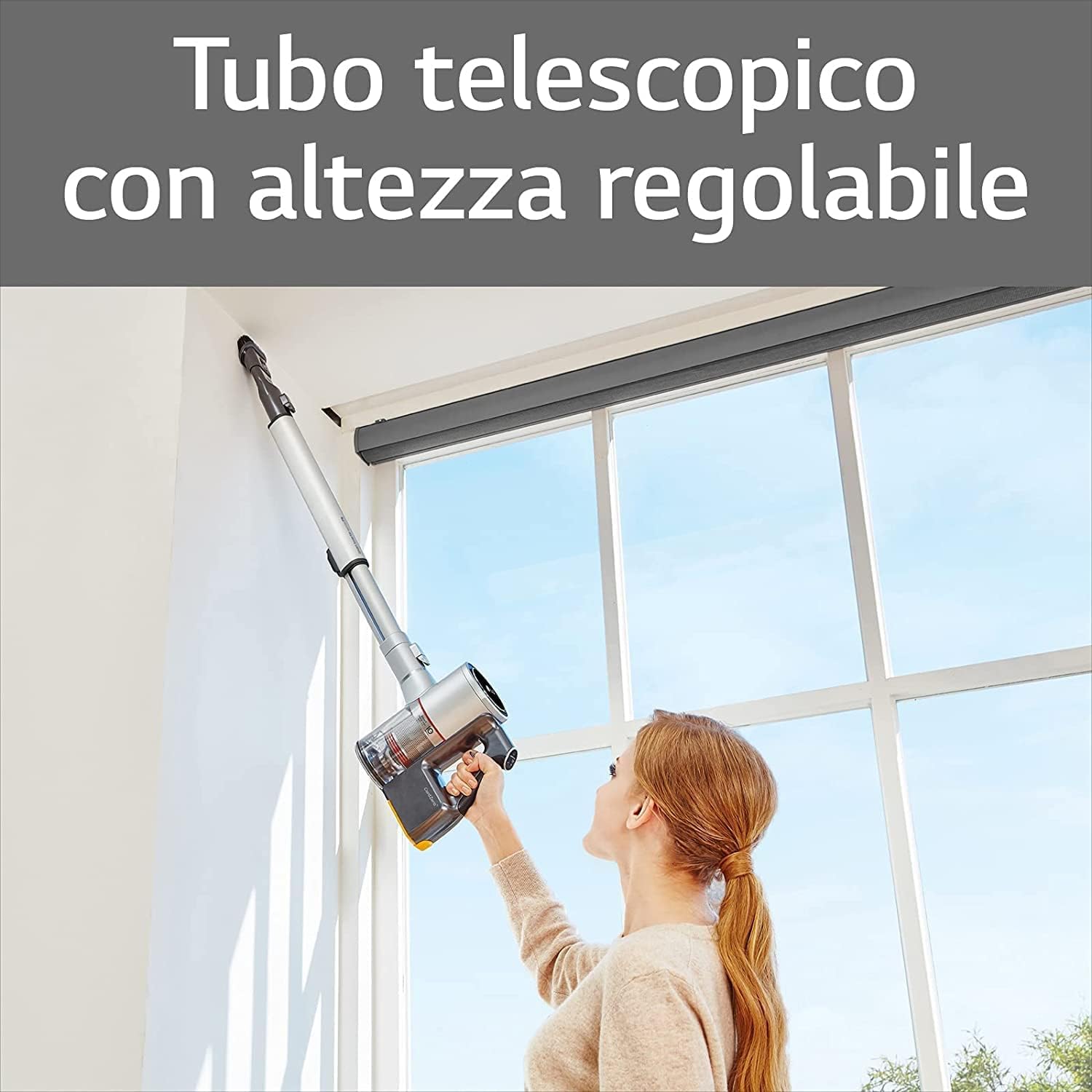 LG CordZero A9K-CORE1S Aspirapolvere Senza Fili Potente 200W, Autonomia 120 Minuti, con Wi-Fi, 2 Spazzole e 2 Accessori, Scopa Elettrica con Tubo Telescopico e 2 Batterie Ricaricabili