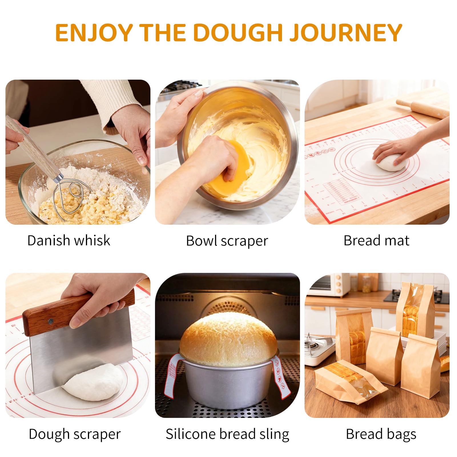 Proofing Basket for Sourdough Starter Set, Basket Bread Baking with Sourdough Starter Glass, zestaw startowy do pieczenia chleba, duży prezent dla początkujących, doświadczony