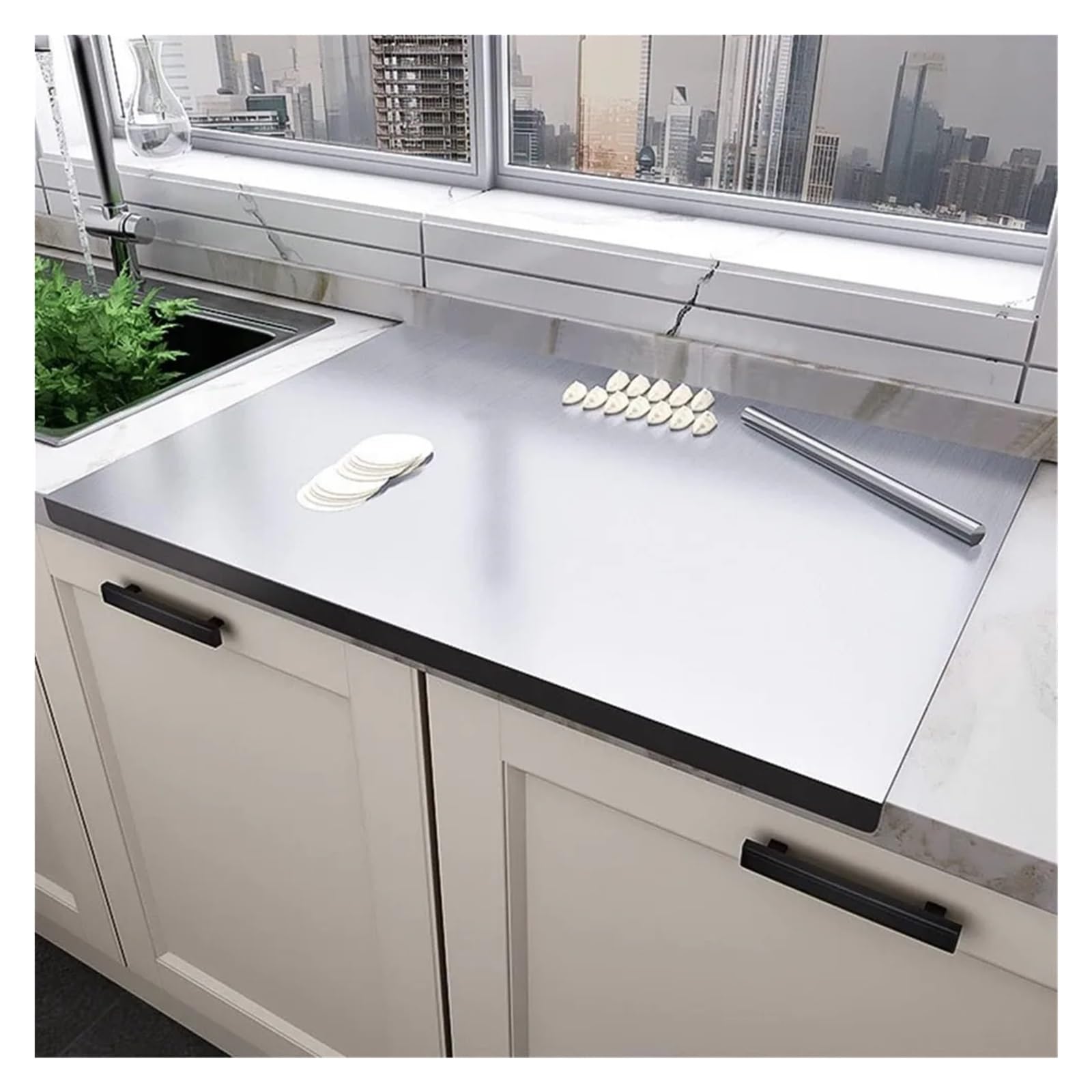 Planche a decouper inox antiderapante pour en finir avec les planches qui glissent