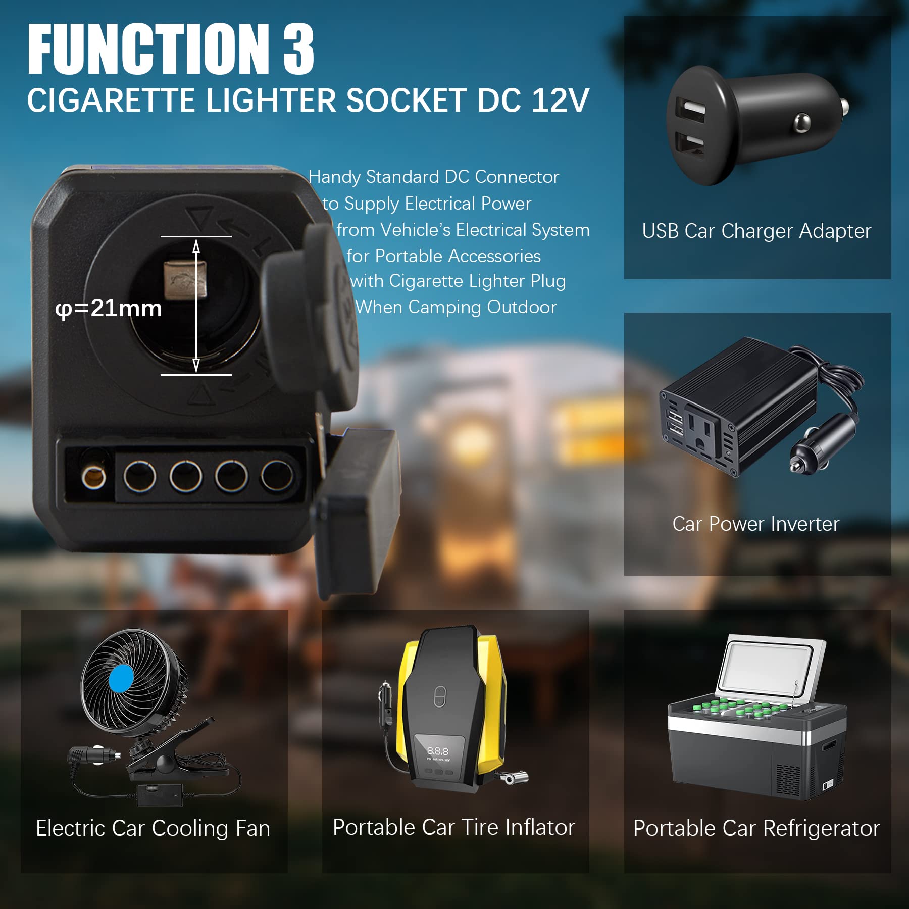 cigarette lighter trailer lights Amazon.com: kitletsuit Combo Trailer Light Adapter 7-Pin Blade to 5- or 4-  Pin Flat, with LED Trailer Light Wiring Circuit Tester 7-Way Blade and DC  12V Auxiliary Power Outlet, Weatherproof Covers Included :