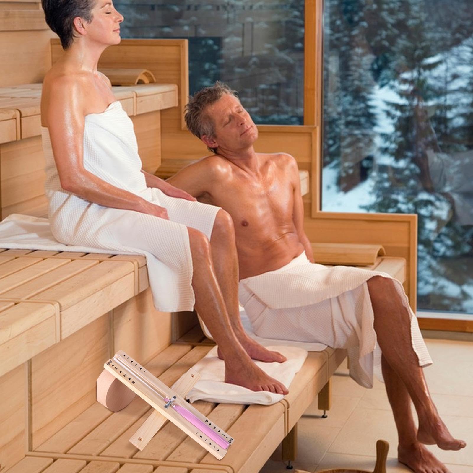 Clessidra Da 30 Minuti In Legno Per Sauna – Timer A Sabbia Da Parete, Resistente Al Calore, Design Elegante Per Bagno Turco E Benessere