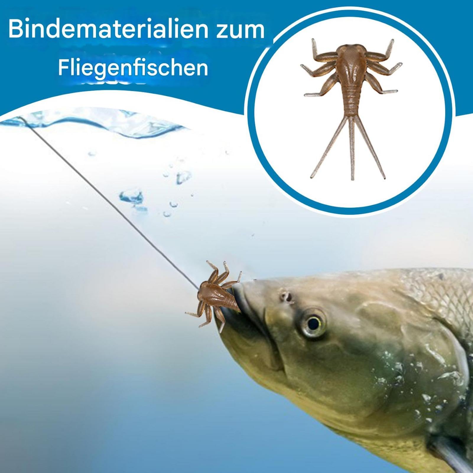Fly Fishing Lure Set – 20 piezas Real Fly mano atada a mano señuelos para pesca con mosca, cebo suave para trucha, labios para atar labios para 20 veces realista de labios de mosca, compo de cuerpo