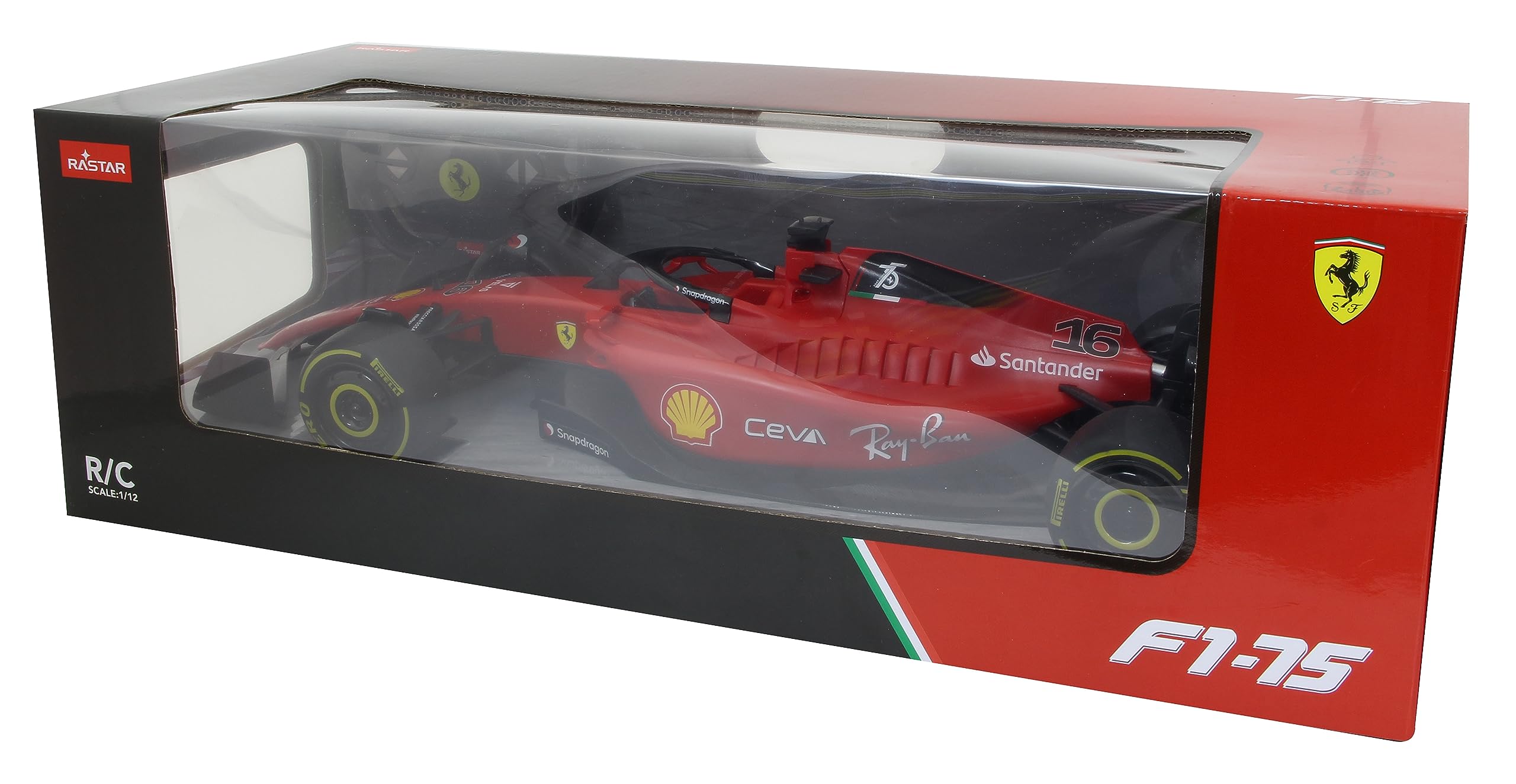 JAMARA Ferrari F1-75 1:12 2,4 GHz - 2,4 GHz para multijugador, Licencia Oficial, Pintura Fiel al Coche RC
