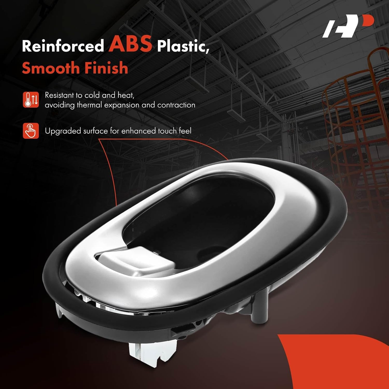 A-Premium Front or Rear Driver Side Interior Door Handle Compatible with Kia Soul 2014-2019, Black Housing with Silver Lever, Replace# 82610-B2010EQ