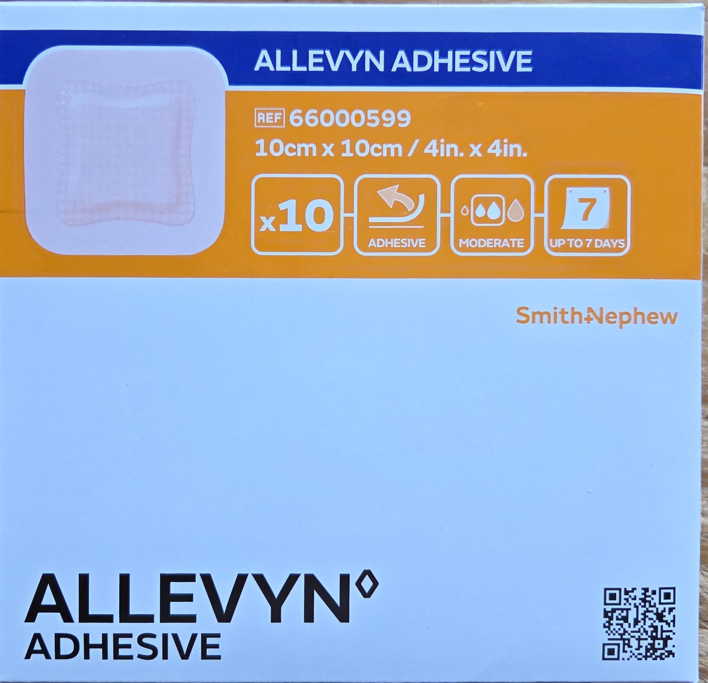 Smith & Nephew Allevyn Adhesive Dressing 10cm x 10cm (x10)