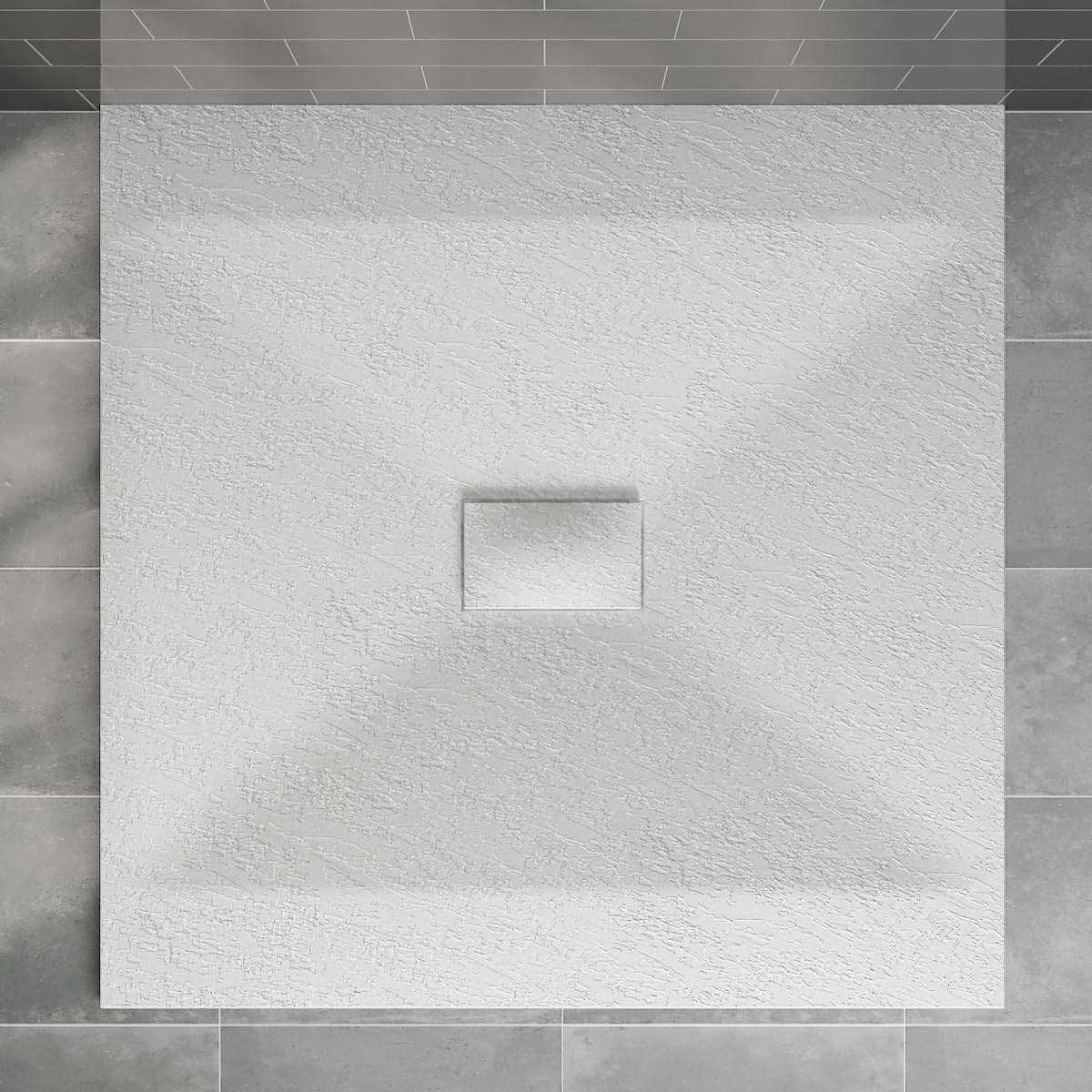 Blümme Square Shower Tray 1000x1000mm SMC Flat Shower Base White