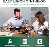 Vista 90 de Umami Bento Lunch Box for Men & Women, Black Lotus, 68 oz