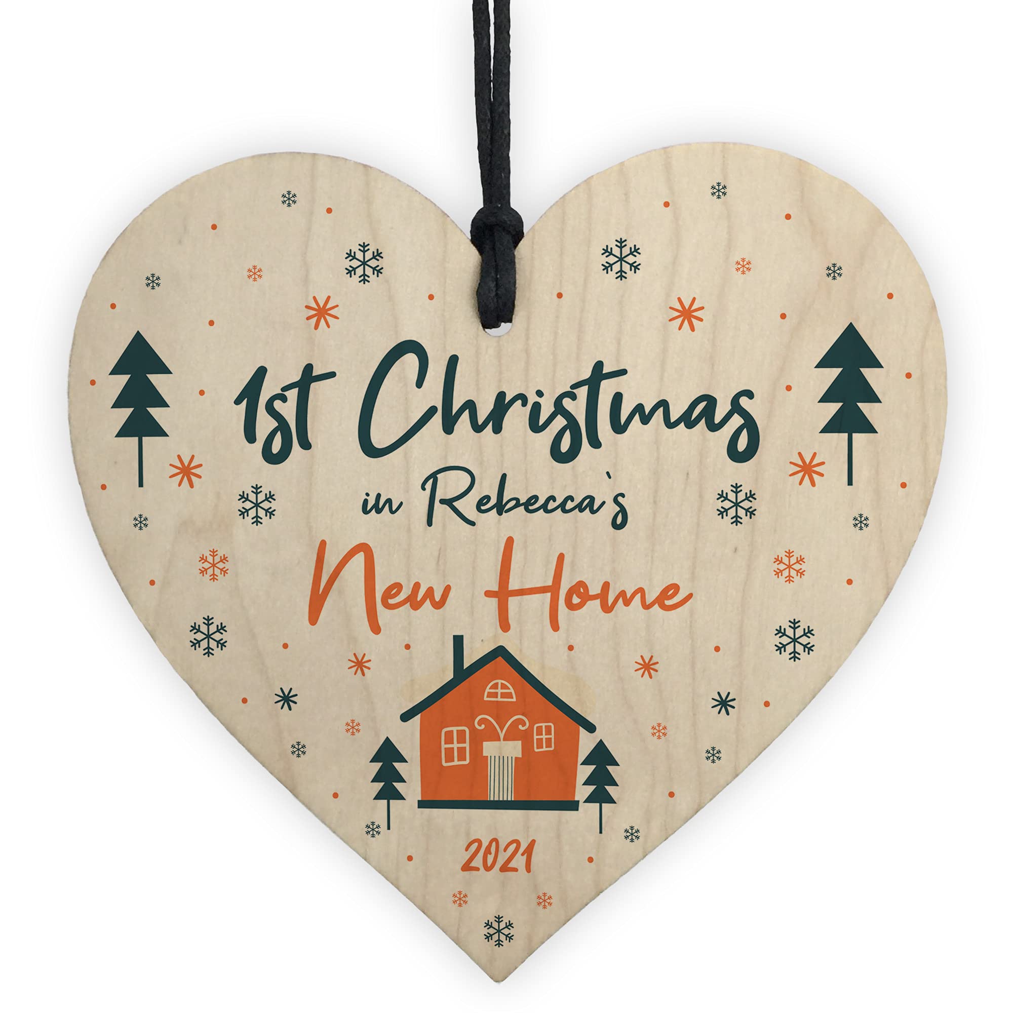 1st Christmas In New Home Bauble Personalised ANY NAME Tree Decoration Couple Gift