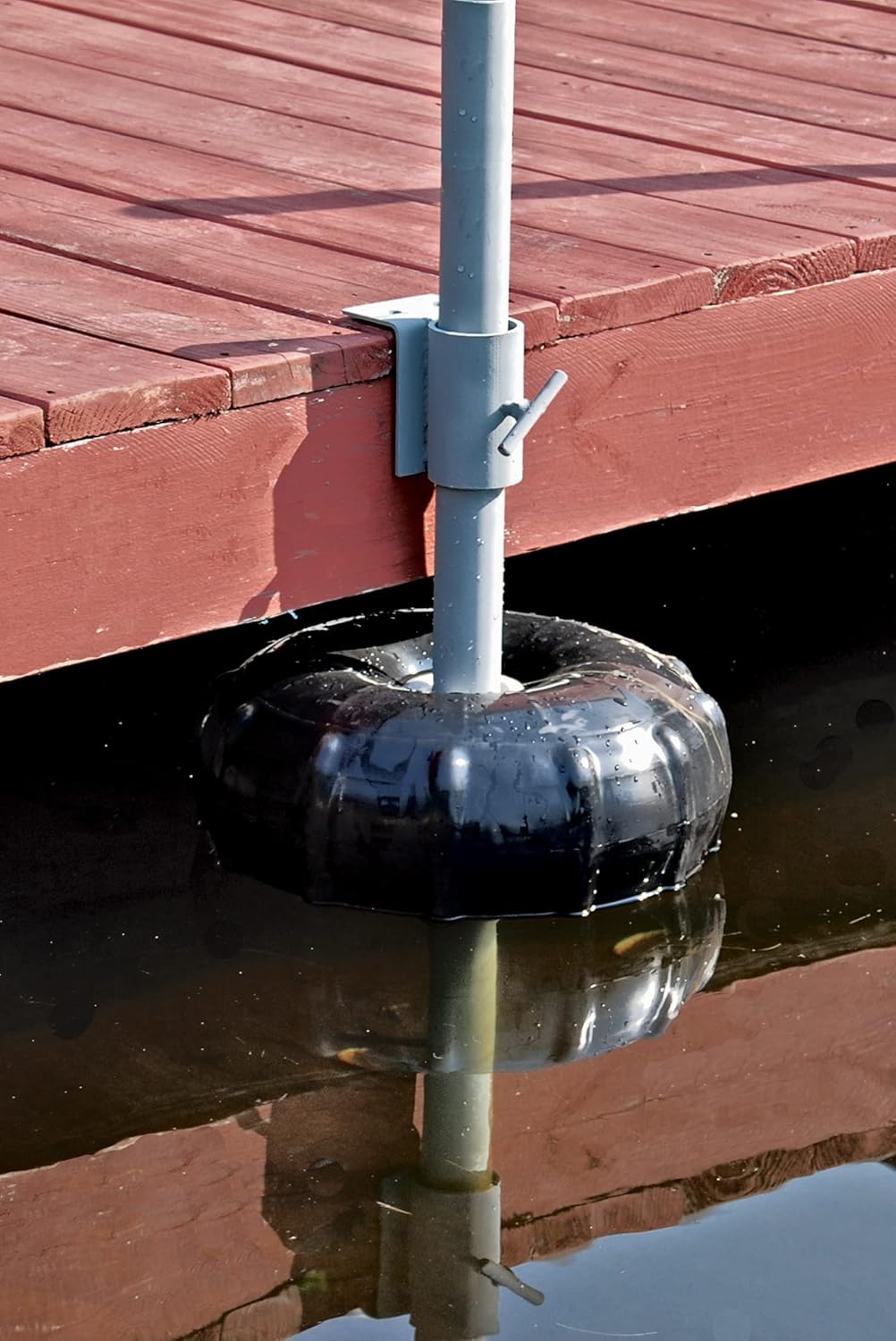 Taylor Made 14" Black Dock Post Wheel with Heavy-Duty Marine-Grade Vinyl, Wear-Resistant Center Axle Bushing - 2020108500