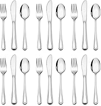 Joyfair Kids Cutlery Set, 18 Pcs Stainless Steel Childrens Cutlery Set, Toddler Flatware/Child Eating Utensils Include 6 Forks, 6 Spoons, 6 Safe Knives, Small Size & Reusable, Dishwasher Safe