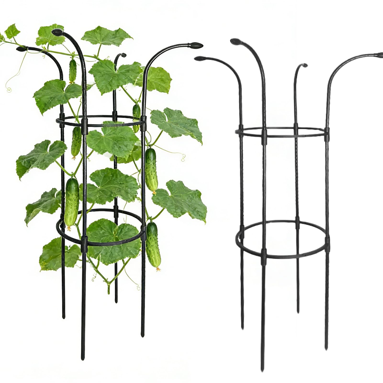 Garden Trellis for Climbing Plants,Decorative Vertical Climbing Plants Support | Flower Mushroom Top Trellis | for Vine Rose Clematis Dragon Fruit Cucumber Hydrangeas Jasmine Pothos