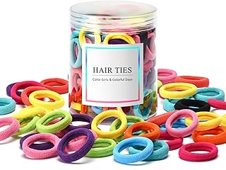 100 Pcs Baby Hair Ties, Seamless Cotton Toddler Hair Ties for Girls and ...