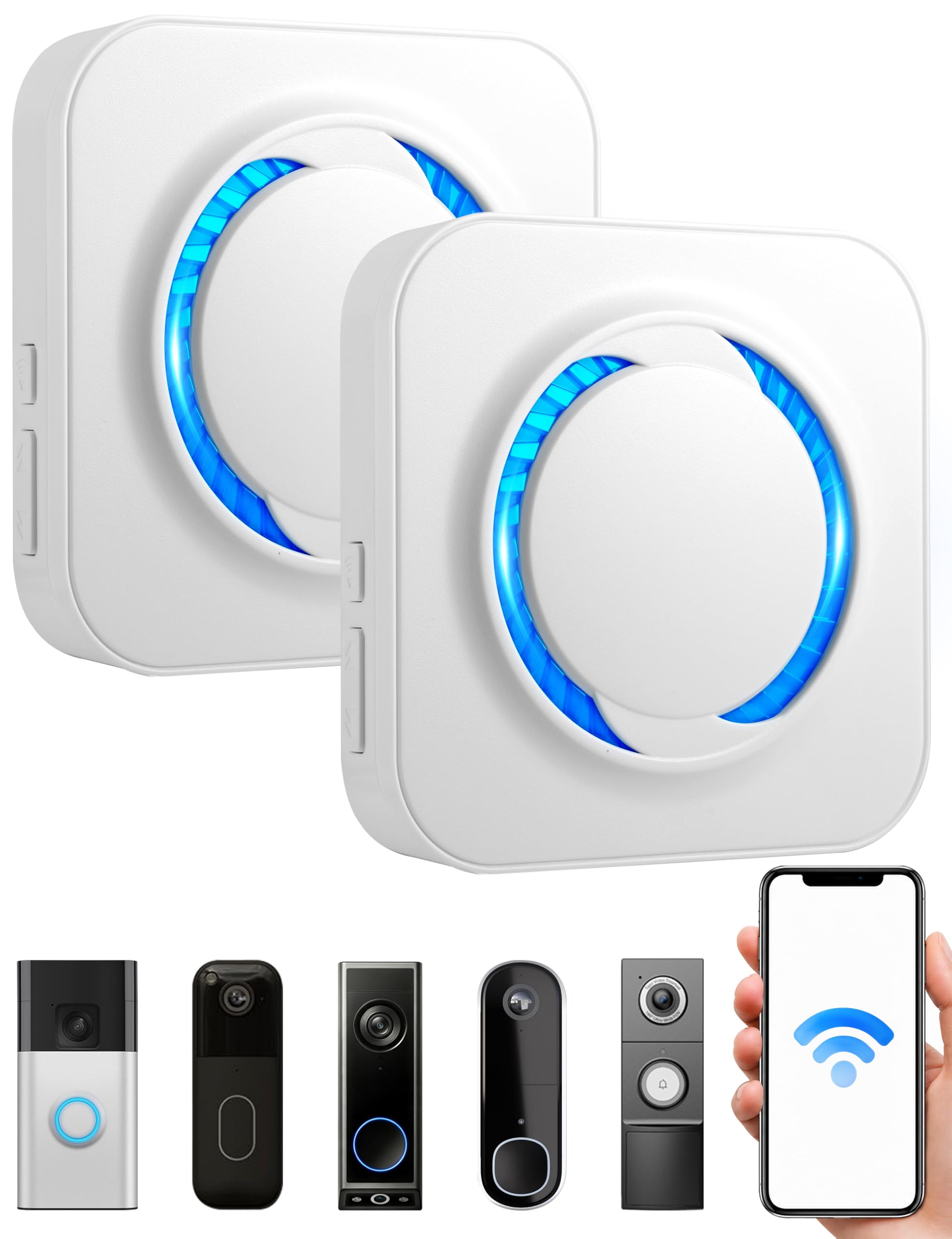 Photo 1 of LUCKYDUO WiFi Doorbell Chime 2-Pack