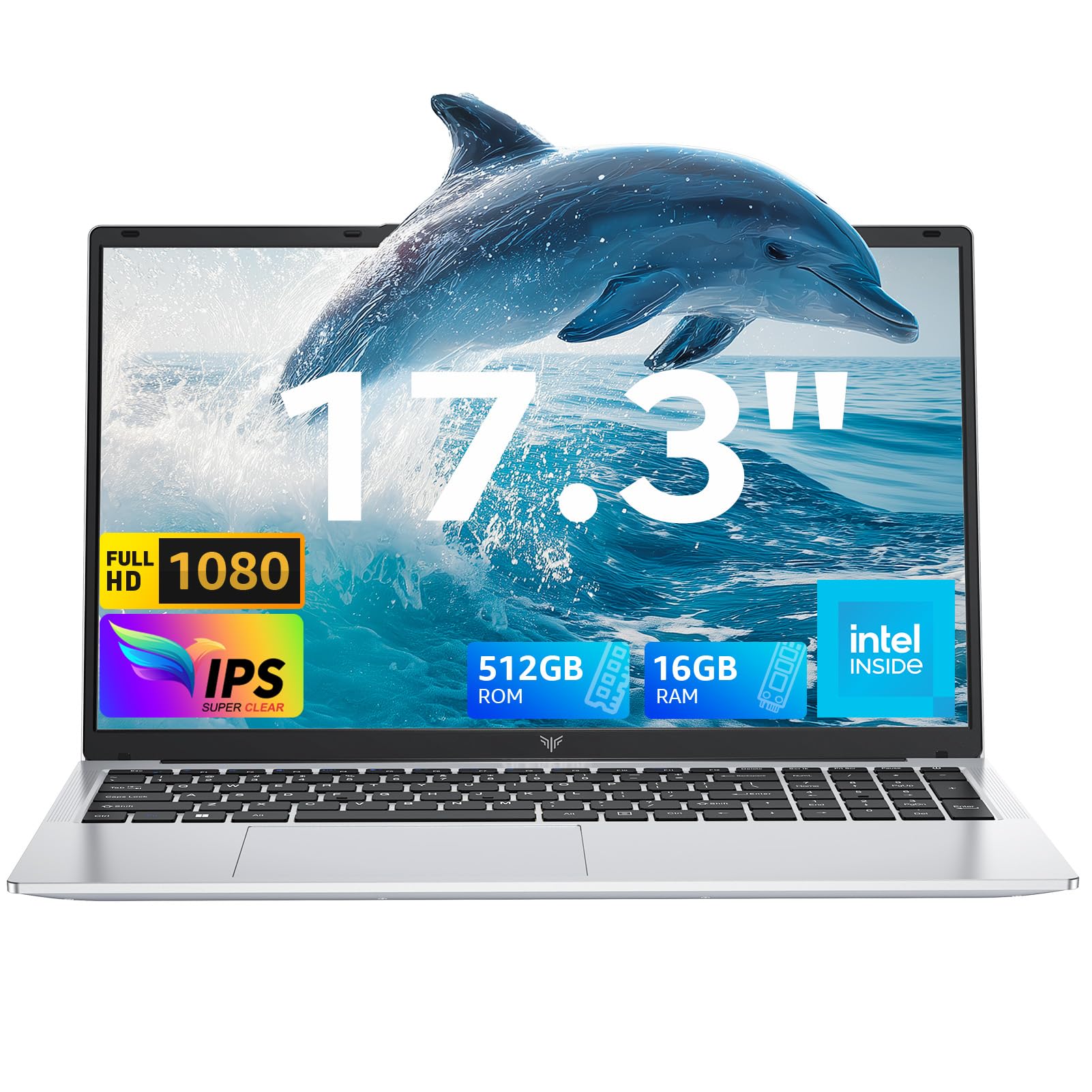 17,3" Ordinateur Portable Processeur N95 12ème gén jusqu'à 3,4GHz | | 16Go RAM DDR4 512Go SSD M.2 | WiFi 5 BT 5.2 | USB 3.2 HDMI Type-C | Longue autonomie 6000mAh PC Portable