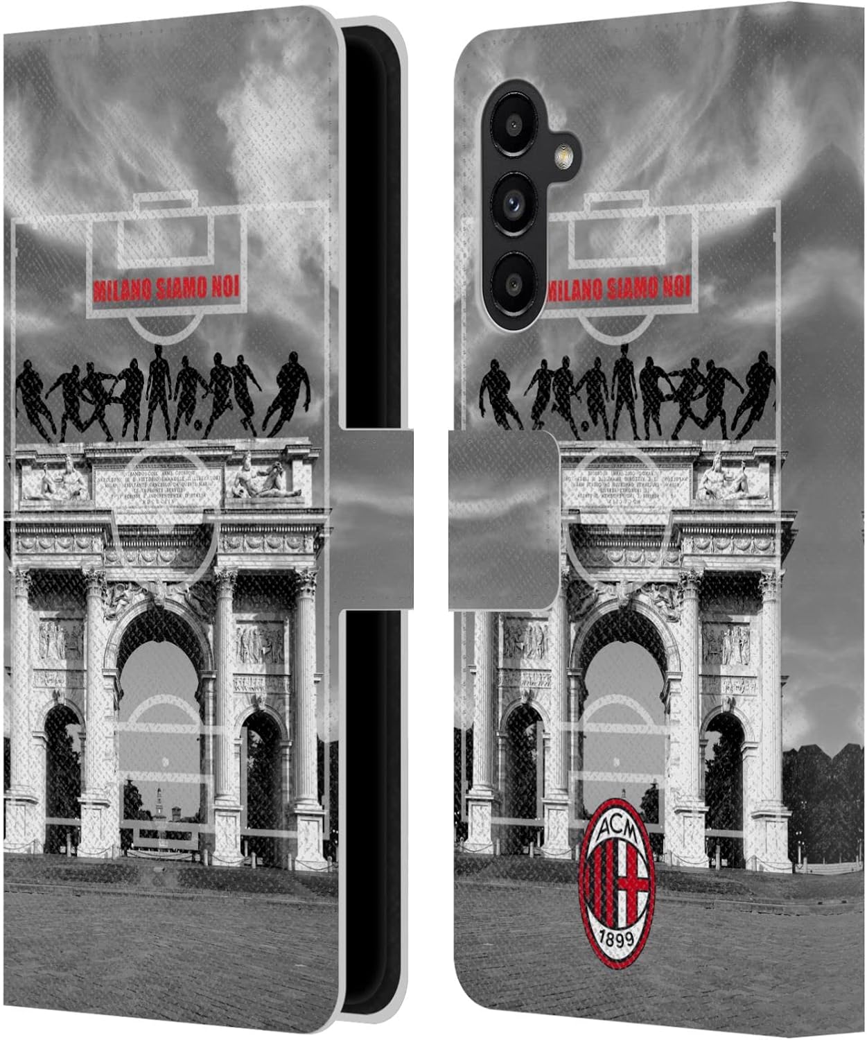 Head Case Designs Officially Licensed AC Milan Milano Siamo NOI 2 Adults Leather Wallet Case Compatible with Samsung Galaxy A13 5G (2021)