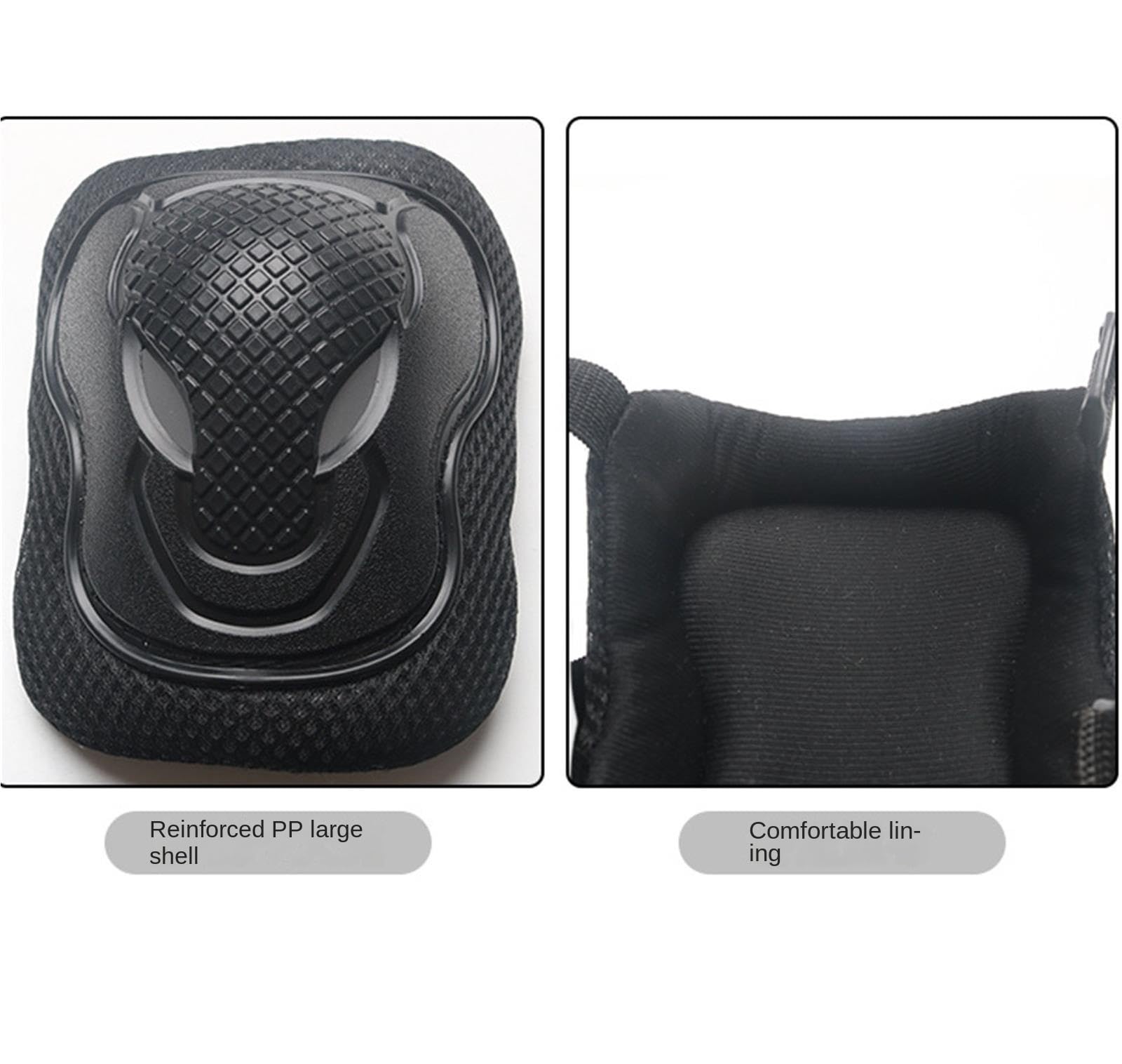 Knieschoner Knieschützer, Ellenbogenschützer Und Handgelenkschützer Eignen Sich for Rollschuh- Radsportarten Ärmel(Black,S)