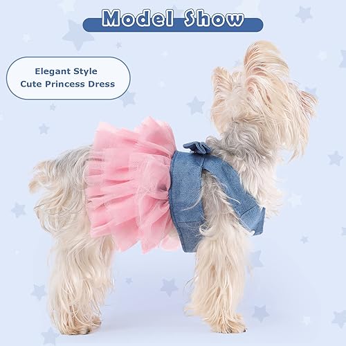 Miniatura 2 de Vestidos para perros pequeños y niñas, ropa de verano para mascotas, camisola, cachorro, vestido de princesa, trajes de gato, falda para perrito,
