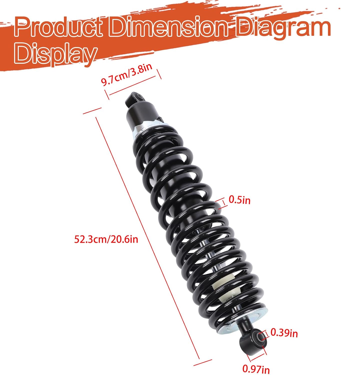 Rear Shocks Replacement for Can-Am Defender HD8 HD10 Traxter HD8 HD10 Replacement for 706001900 706002485
