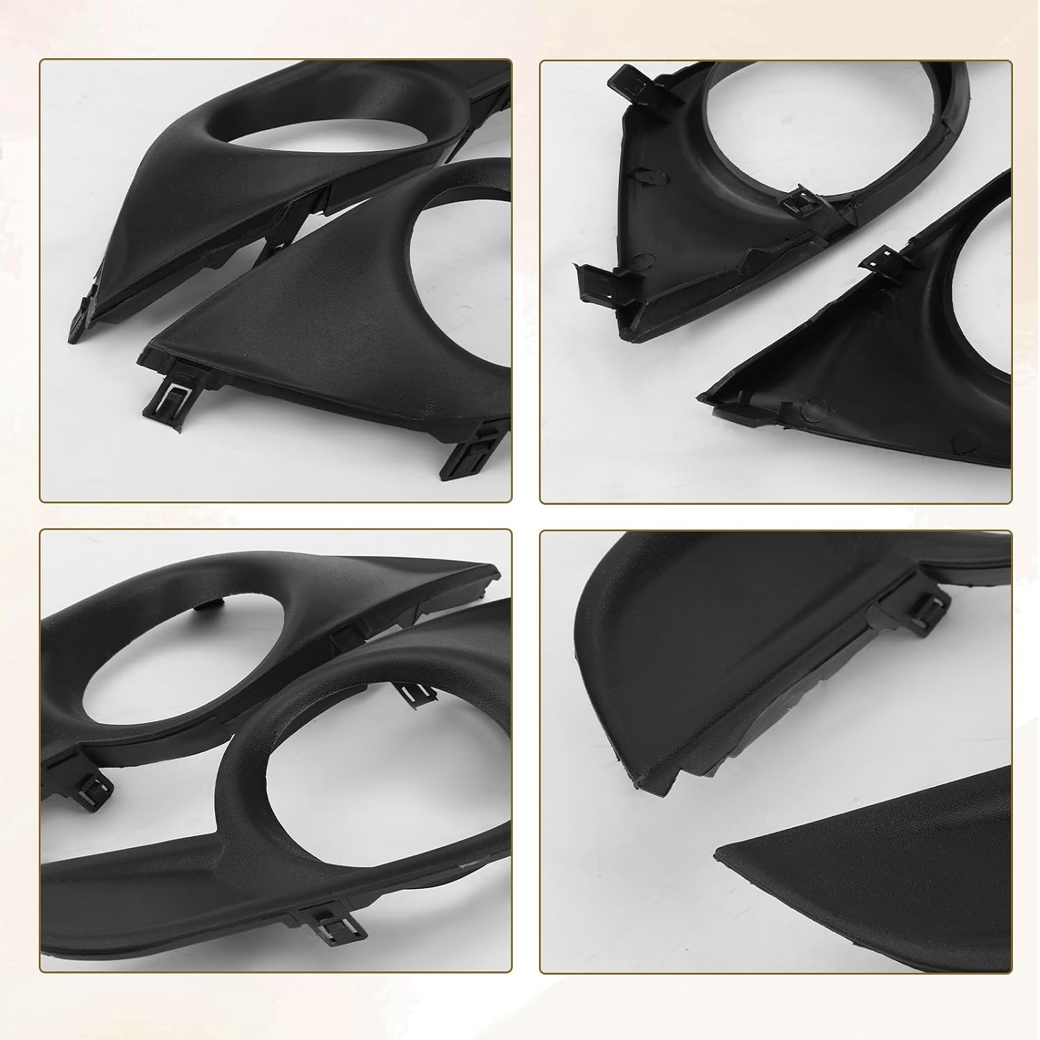 Pair Fog Light Cover Trim Compatible with 2013 2014 2015 Nissan Altima L33 (Base, S, SV, SL) with Fog Light Hole, Left + Right Side Fog Lamp Trim Covers, OE Replace# 622573TA0B, 622563TA0B (2Pcs/Set)