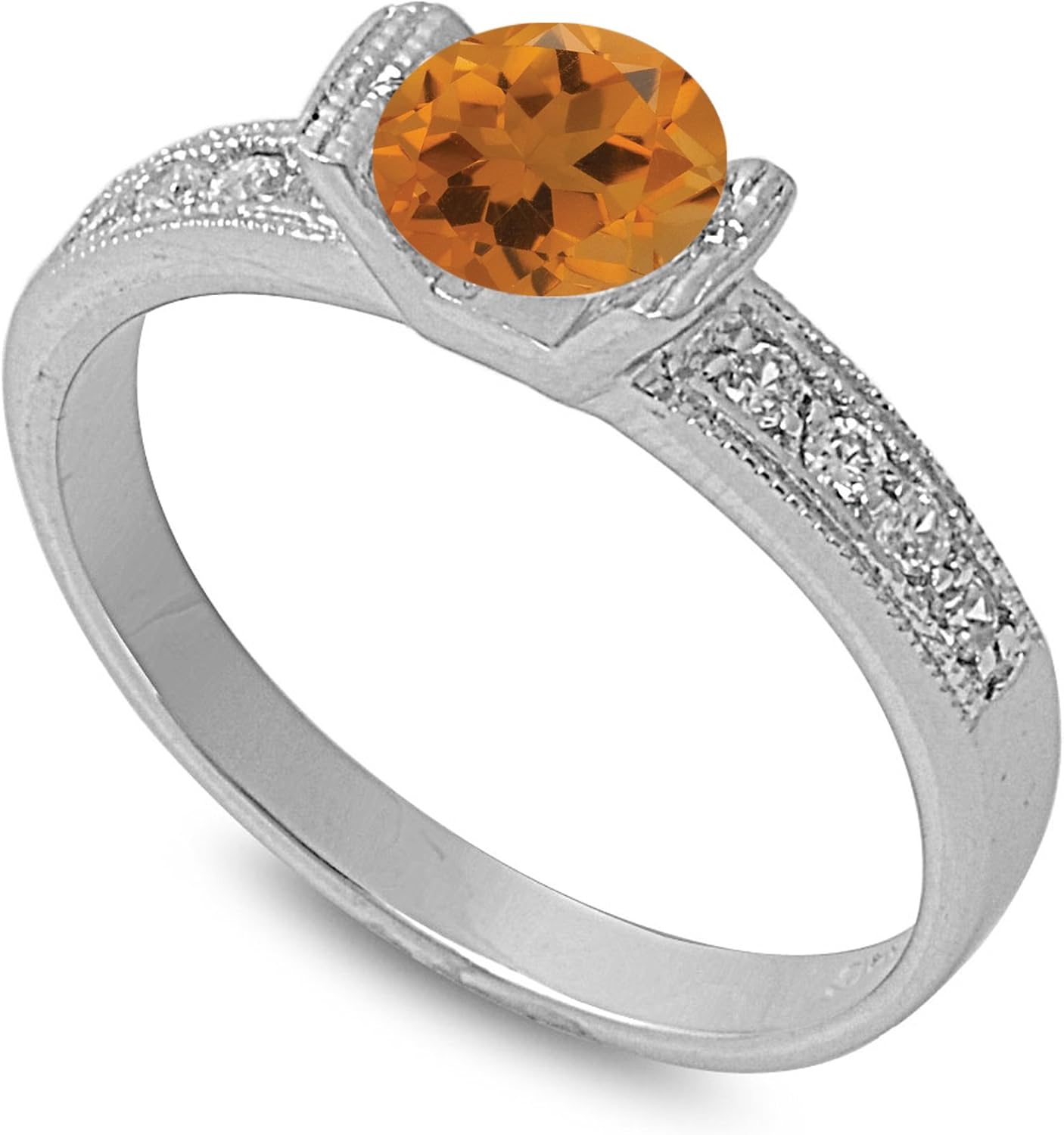 CHOOSE YOUR COLOR Sterling Silver Round Ring