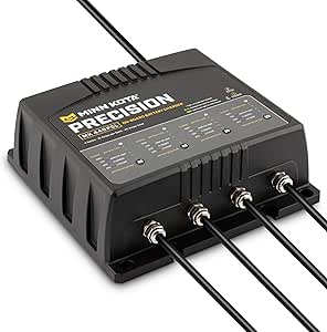 Minn Kota Precision MK-440PCL On-Board Marine Battery Charger – 4 Banks, 10 Amps Each