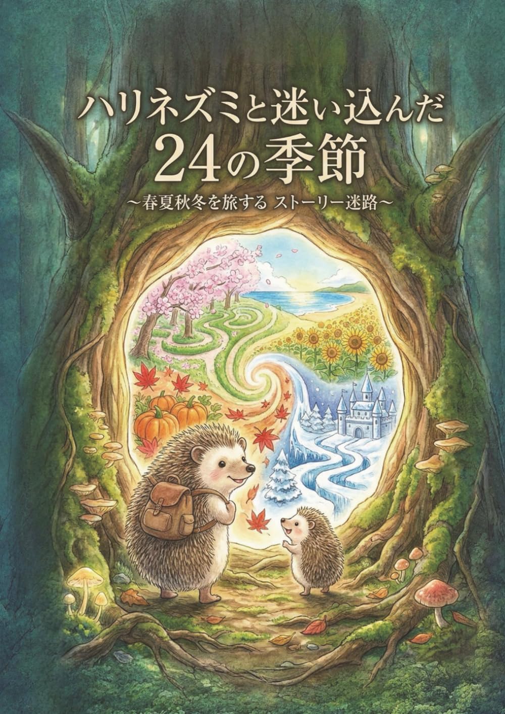 ハリネズミと迷い込んだ24の季節: 春夏秋冬を旅するストーリー迷路