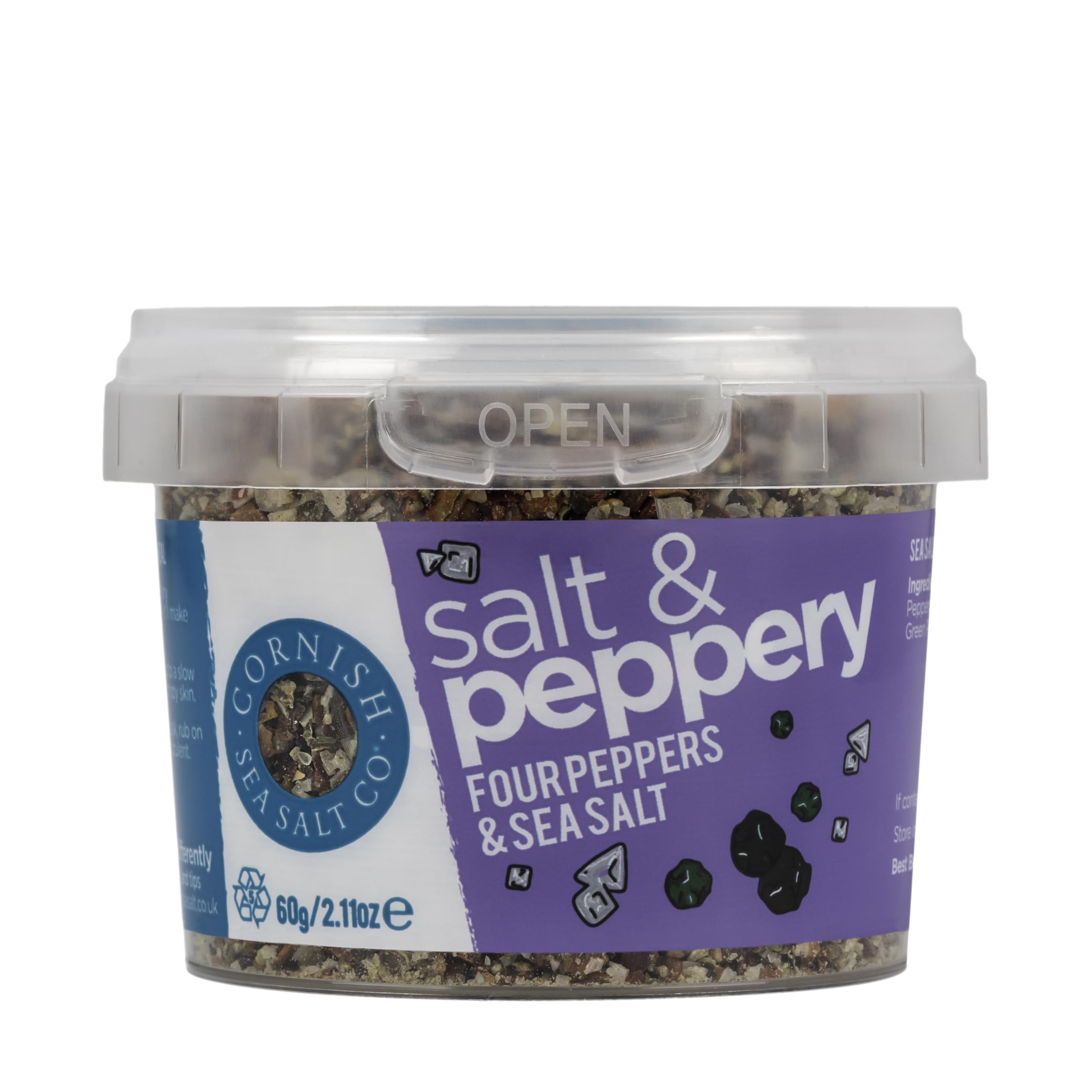 Cornish Sea Salt Tub (1 Pack, Salt & Peppery 60g)