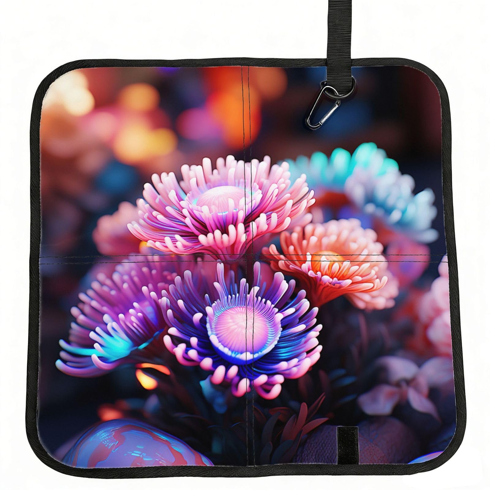 YGLHBDPBF Ocean Tropical Plants Print Camping seat cushion,Foldable Sitting Pads,Save Backpack Space for Hiking