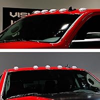 Vista 3 de iJDMTOY 5 luces LED ámbar para techo de cabina compatibles con camiones SUV 4x4 (lámparas de lente transparente)