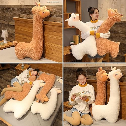 Miniatura 2 de Almohada de cuerpo de llama, almohada gigante de felpa de alpaca de cuerpo largo, almohada larga de alpaca esponjosa, almohada larga de alpaca,