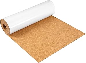 Self-Adhesive Cork Roll, 20 cm x 250 cm Cork Board, Notice Board Roll, 1 mm Thick Cork, Self-Adhesive, for Decoration, Pin Boards, Model Making, Wall Decorations for DIY and Party Decorations