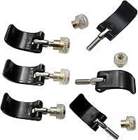 Vista 1 de Paquete de 6 postes Trikking de repuesto de abrazadera externa rápida con cierre de cierre rápido con tornillos de tuerca para senderismo, bastón