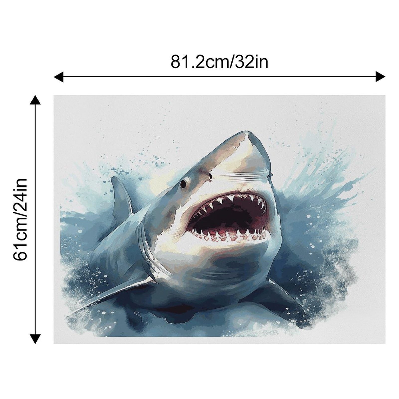 Tapis de nourriture pour chat requin dans la mer – Tapis d'alimentation antidérapant pour chien facile à nettoyer pour la nourriture et l'eau, tapis de gamelle pour chien et chat, 61 x 81,3 cm