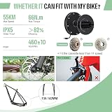 Varstrom 48V 1000W Electric Bike Conversion Kit -28" 29" 700C Ebike Rear Wheel Hub Motor Kit with DZ40 Display -Mountain Bike Bicycle Conversion Kit for Cassette Disc Brake Brushless Gearless Motor - 3
