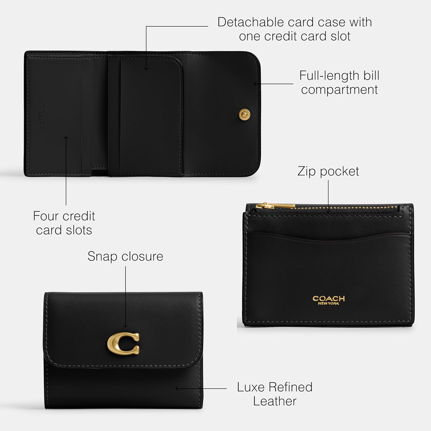 COACH Women's Essential Card Holder Wallet - Image 3