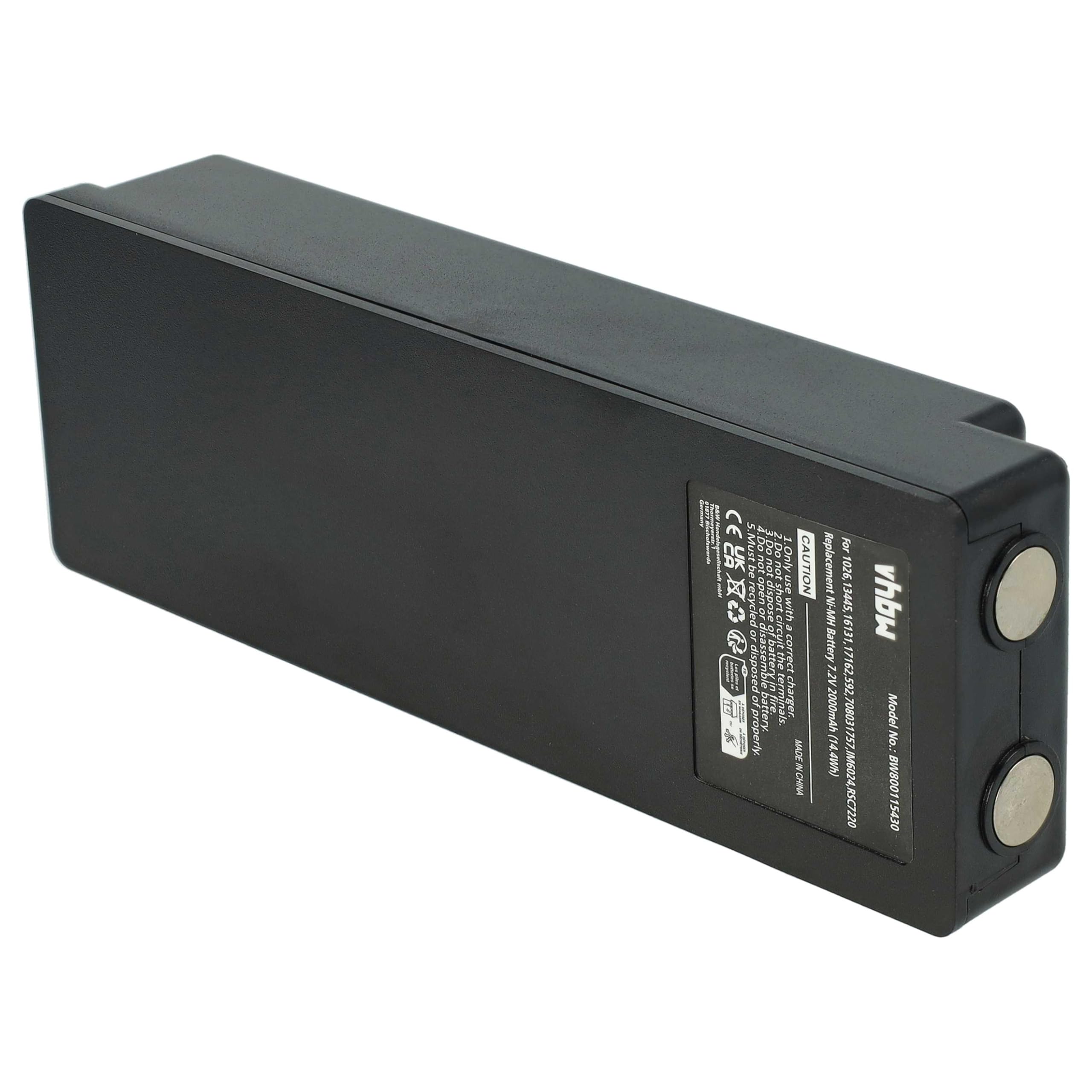 vhbw 5X Batterie Compatible avec Scanreco Palfinger, RC400, PALFINGER 592 opérateur télécommande Industrielle (2000mAh, 7,2V, NiMH)