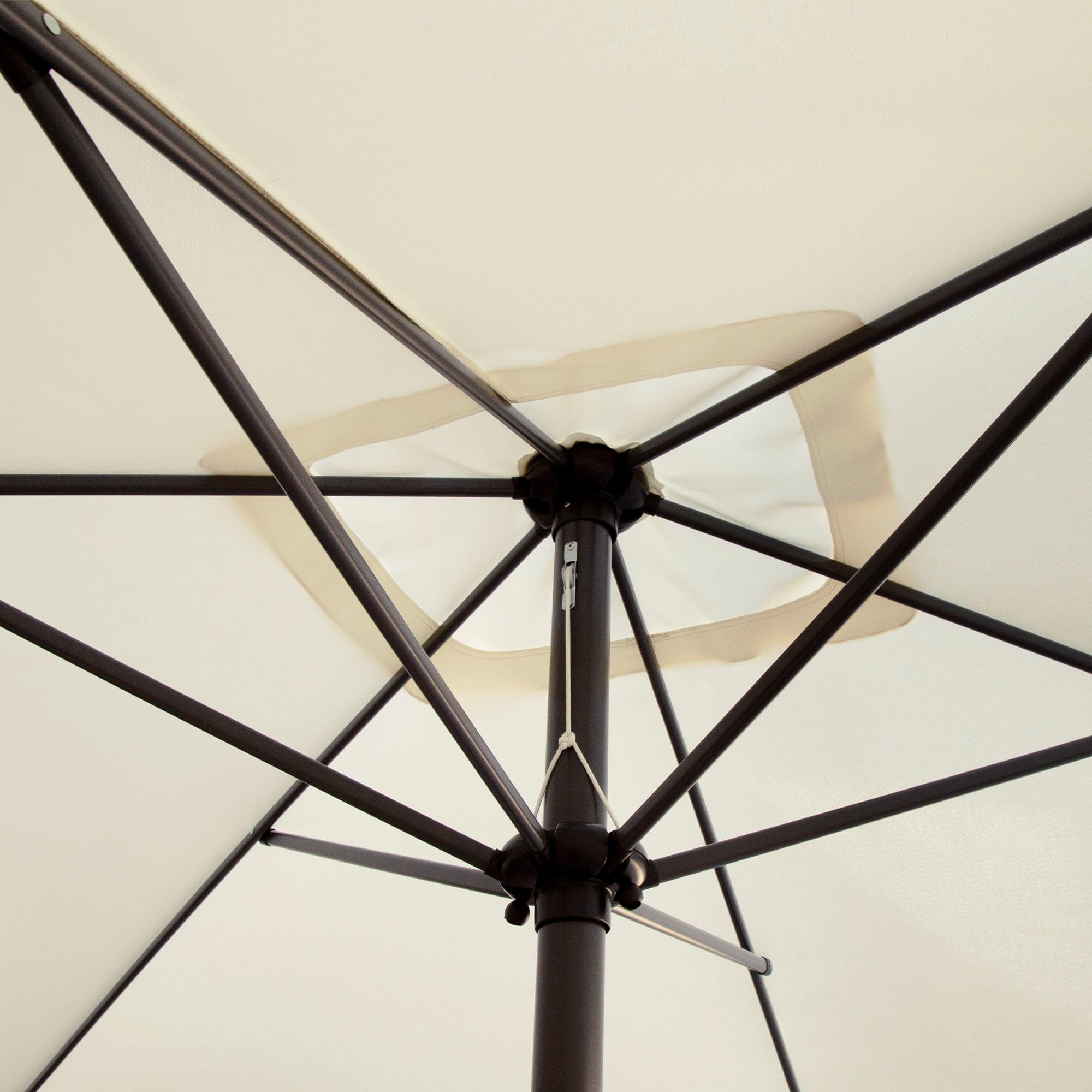 AKTIVE Parasol Rectangulaire pour Balcon, Parasol Terrasse, Parasol Terrasse Jardin, 200X120 cm, Couleur Crème, Mât Aluminium, Jardin