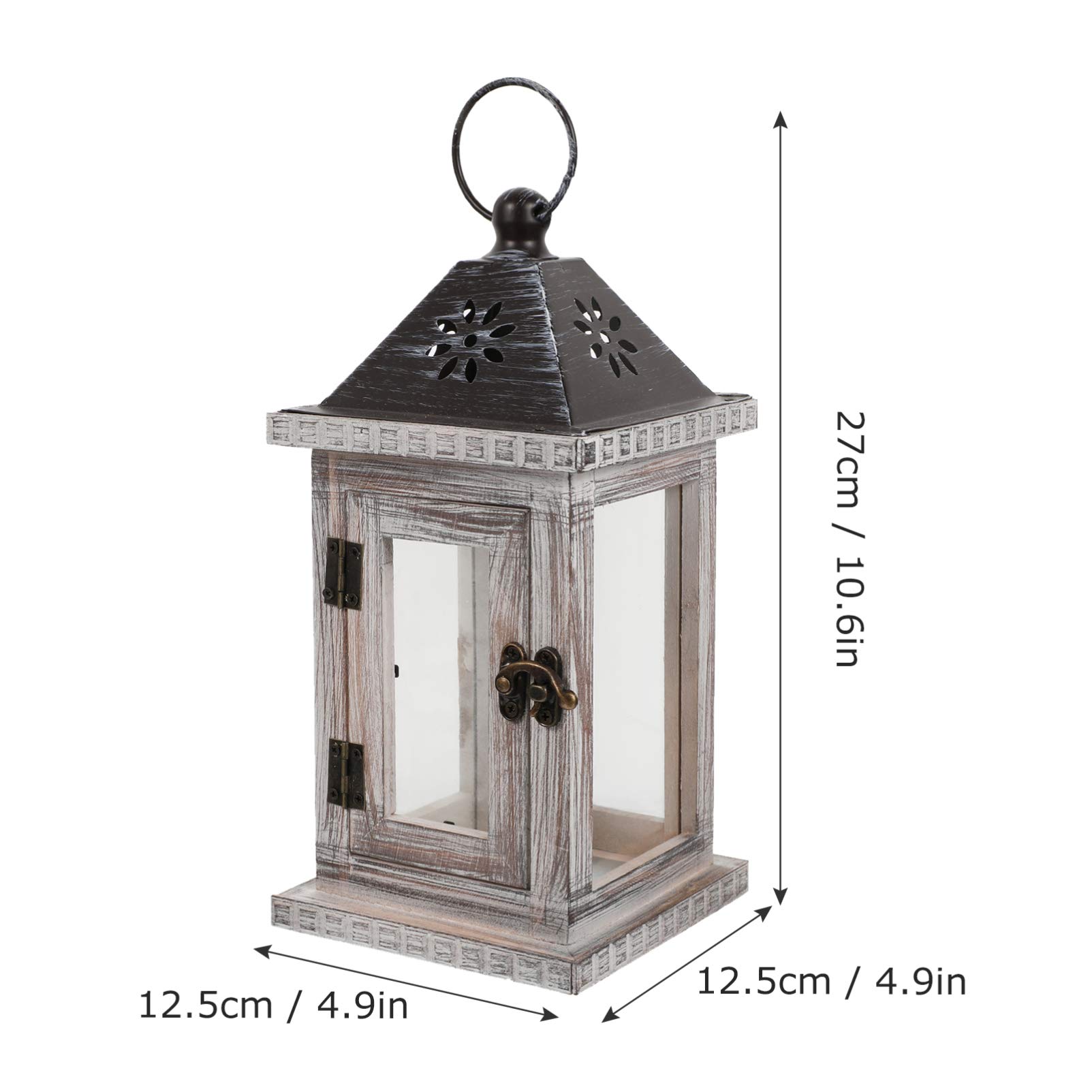 Chandelier Lanterne Bougie Fer Noir – Bougeoir Rustique Décoratif – Parfait Table, Mariage & Noël