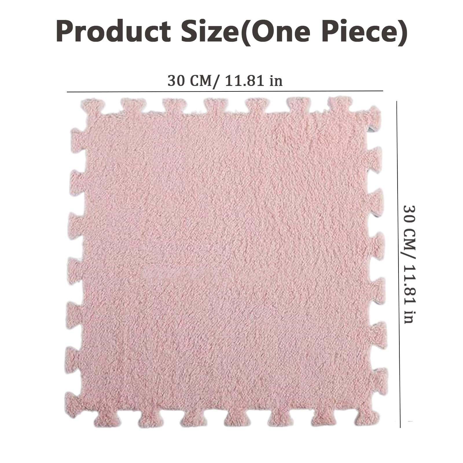 Milk Velvet 30 x 30 cm, pluszowe puzzle piankowe maty podłogowe, miękki, puszysty, łączący się dywan, płytki, 30 szt., kolor kawy, mata puzzle, dla dzieci i pokoju zabaw