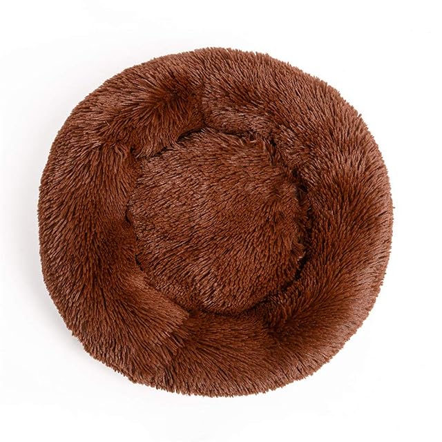 Fansu Cama Gato Suave Cama Perro Redonda, Mascotas Calentito Cojín Lavable Invierno de Felpa