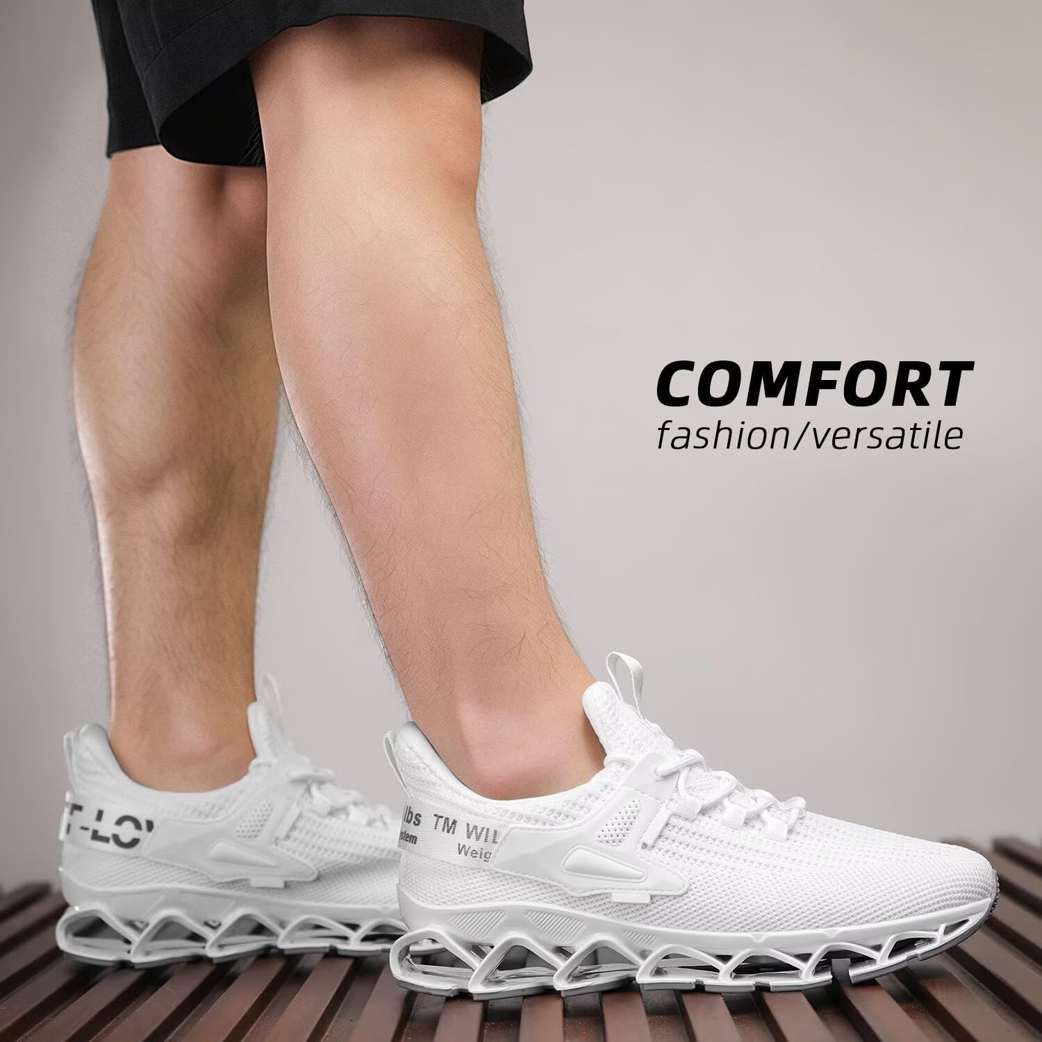 Mens Walking Shoes Running Slip on Tennis Casual Fashion Blade Sneakers Comfort Wor... - Image 7