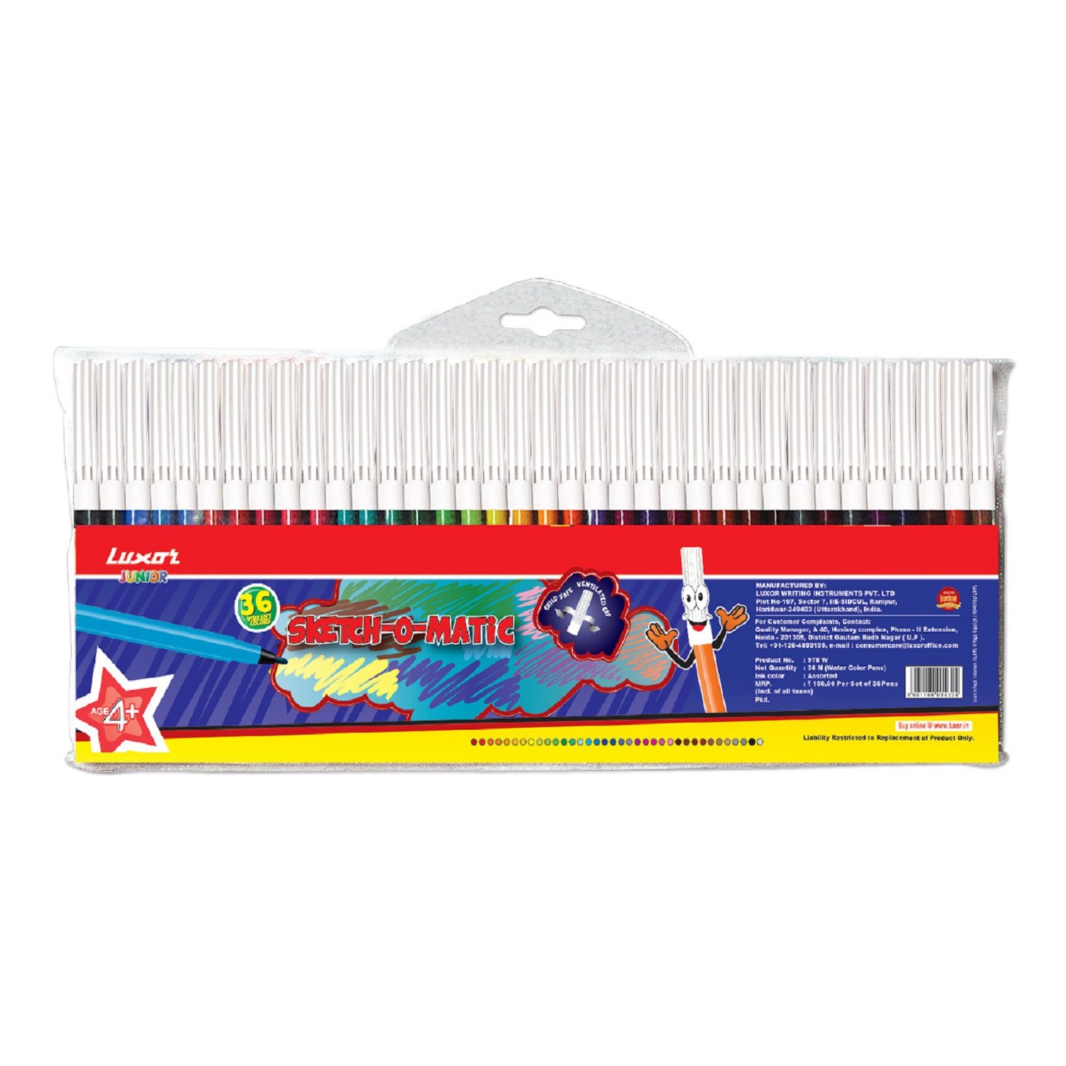 LUXOR SKETCH O MATIC SET OF 36 ASSORTED SKETCH PENS Amazon.in Office