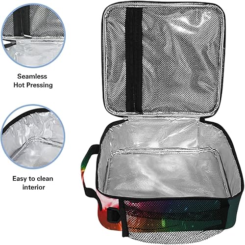 Miniatura 5 de ALAZA Fiambrera con aislamiento de lobo de fuego, bolsa de almuerzo para niños, bolsa de almuerzo para niños, bolsa de almuerzo con estampado