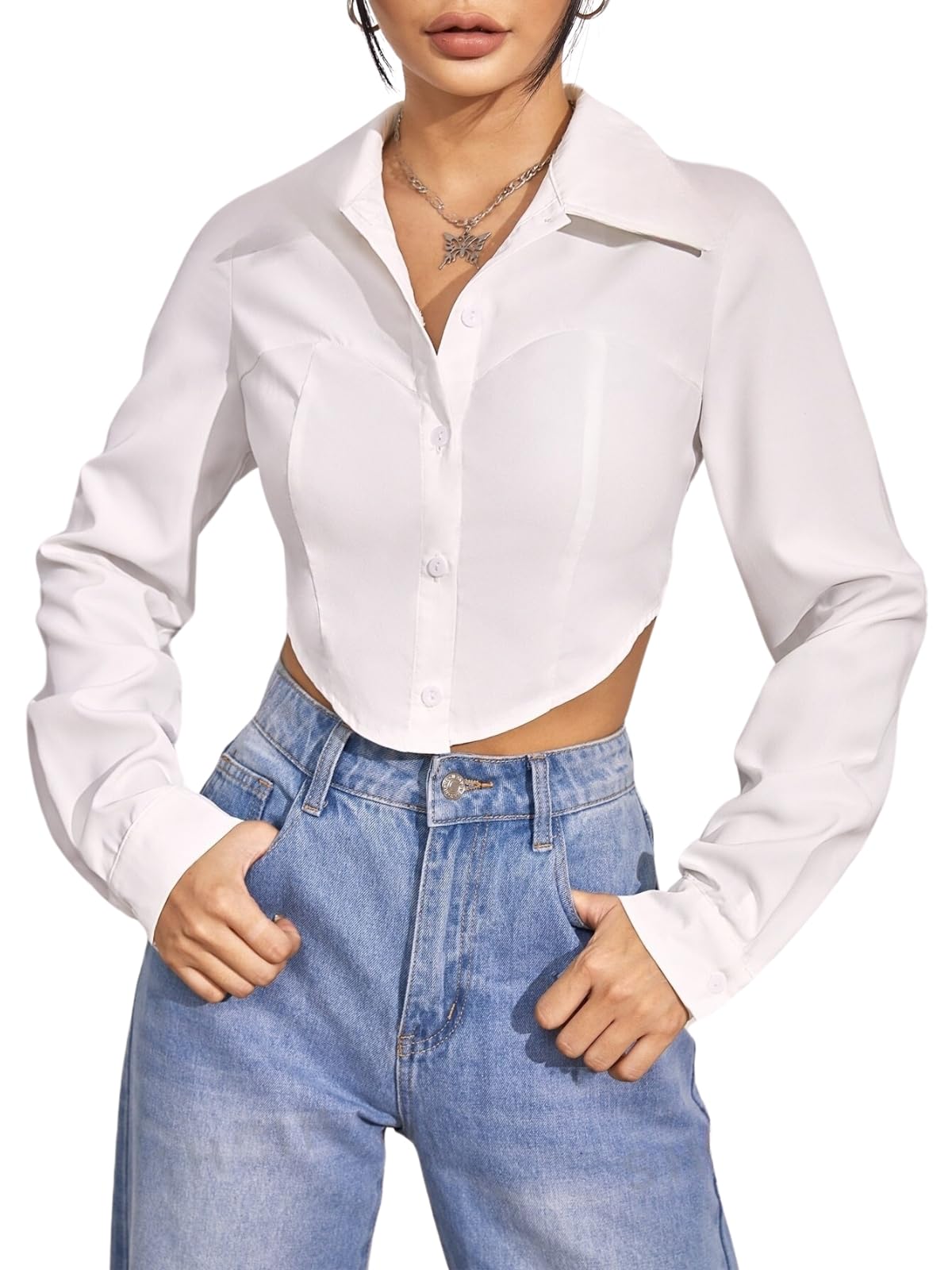 GRECIILOOKSSolid Regular Fit Long Tops Oversized Shirt for Women