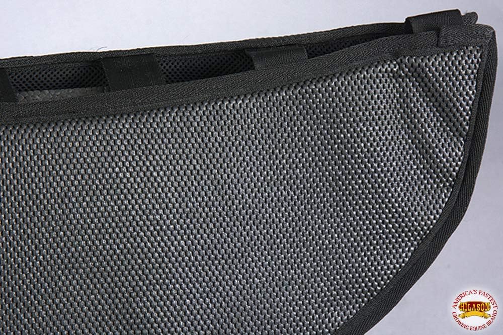 HILASON Memory Foam Saddle Pad Black – Breathable Quilted Non-Slip Horse Saddle