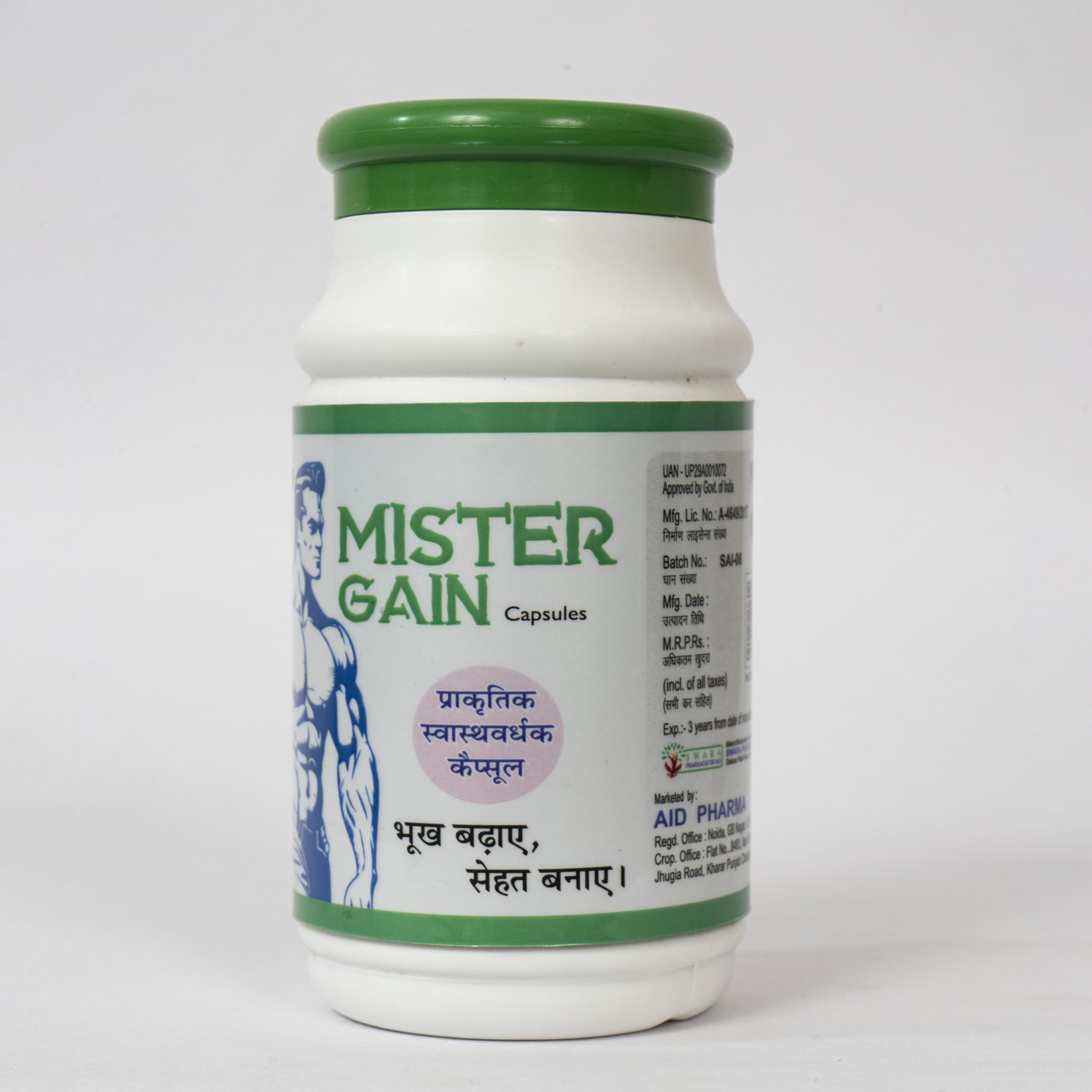 Mister Gain+ Ayurvedic Weight Gainer| Helps in Increasing Muscle Growth & Strength | Ayurvedic Weight Gain Tablets | New & Improved Formula For Men & Women| 100% Ayurvedic | 60 Tablets (B0D1VJC4YG) Amazon Price History, Amazon Price Tracker