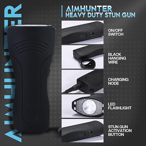 Miniatura 2 de AIMHUNTER Pistola paralizante para protección de autodefensa, pistola aturdidora para protección de autodefensa, batería recargable con linterna