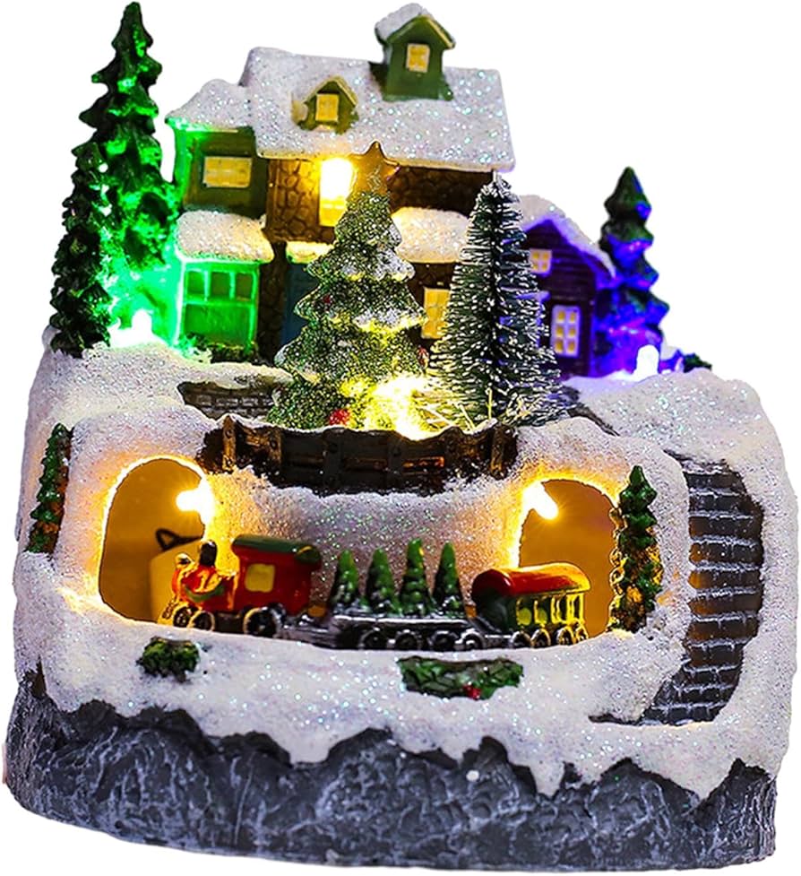 Amazon.co.jp: Eigell クリスマス村の置物 クリスマスハウス装飾品