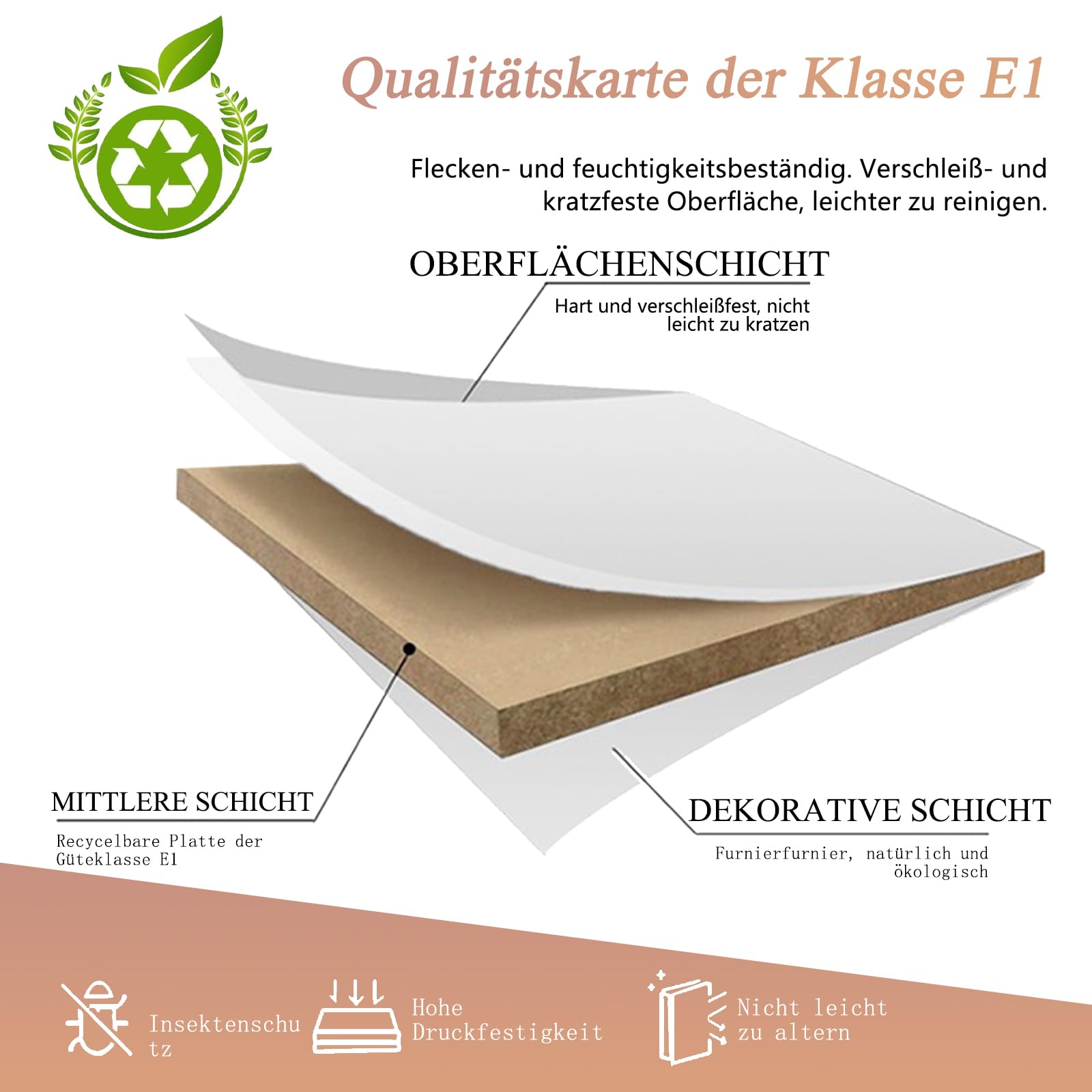 Empfangstheke mit Schublade und Ablagefächern – Moderner Kassentisch mit viel Stauraum für Büro, Salon, Geschäft