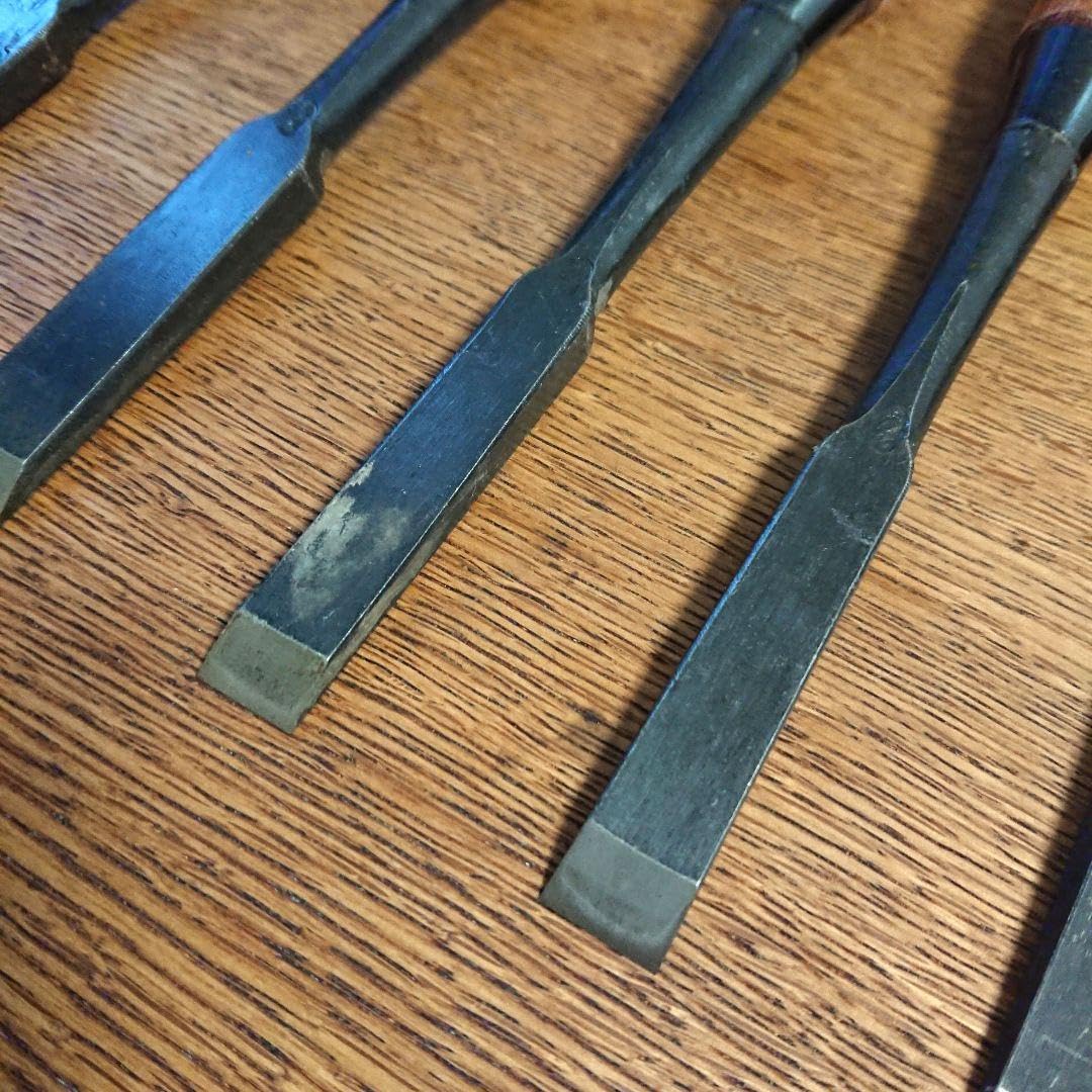 秀丸 ☆ 追入 鑿 平 6本セット 3分 4分 のみ ノミ 彫刻 大工